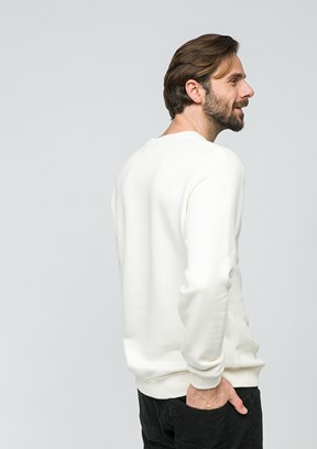 JOHNNY JOE Ekru Erkek Bisiklet Yaka Sweatshirt