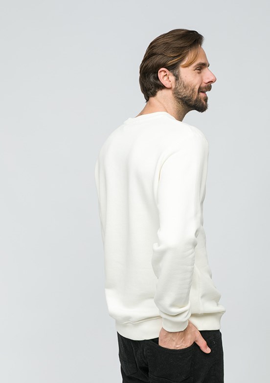 JOHNNY JOE Ekru Erkek Bisiklet Yaka Sweatshirt