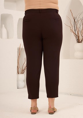 RMG - 1841 Kadın Kahverengi Normal Bel Pantolon