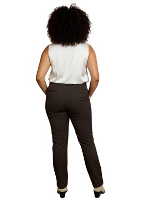 RMG - 1841 Kadın Kahverengi Normal Bel Pantolon