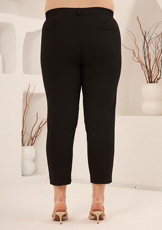 RMG - 1841 Kadın Siyah Normal Bel Pantolon
