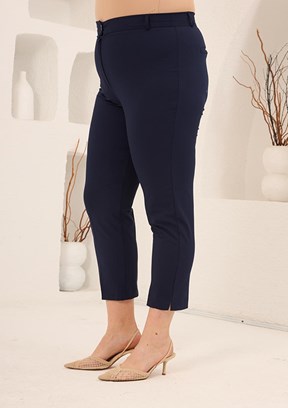 RMG - 1841 Kadın Lacivert Normal Bel Pantolon