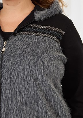 RMG Siyah Kadın Eşofman Üstü