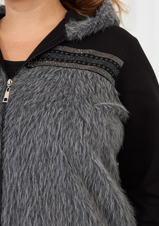 RMG Siyah Kadın Eşofman Üstü