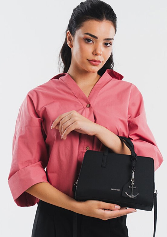 NAUTİCA Siyah Kadın Çapraz Çapra