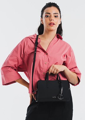 NAUTİCA Siyah Kadın Çapraz Çapra