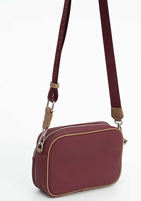 BENETTON Bordo-Camel Kadın Çapraz Çanta