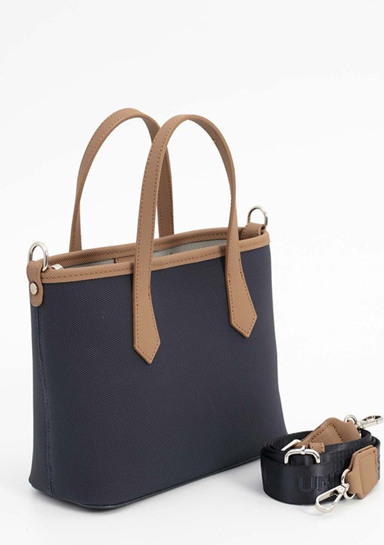 BENETTON Lacivert-Camel Kadın Kol Çantası