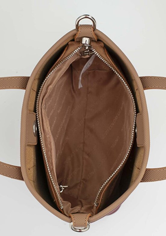 BENETTON Bordo-Camel Kadın Kol Çantası