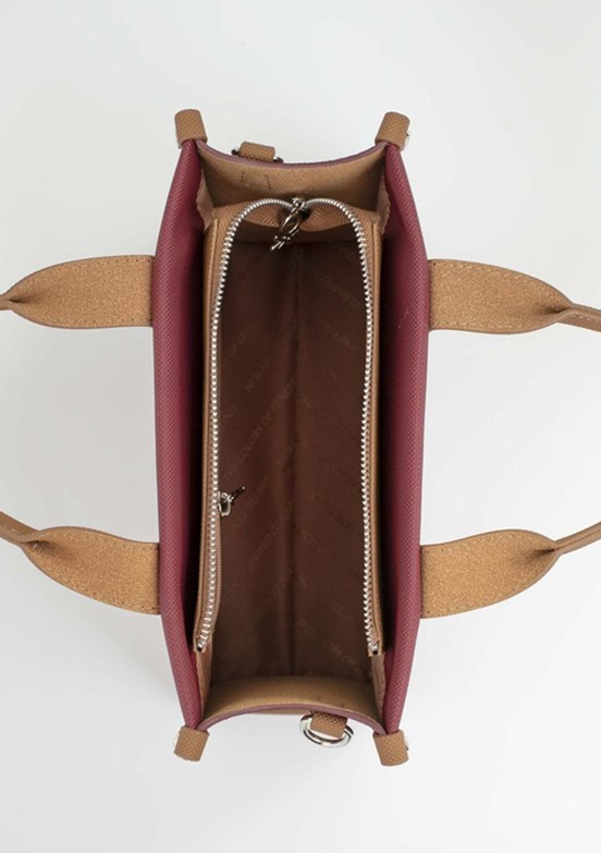 BENETTON Bordo-Camel Taş Kadın Kol Çantası
