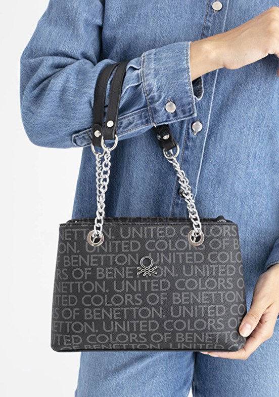 BENETTON Siyah Kadın Kol Çantası