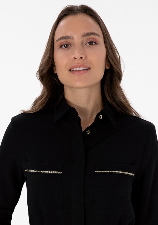 US POLO ASSN Siyah Kadın Comfort Elbise