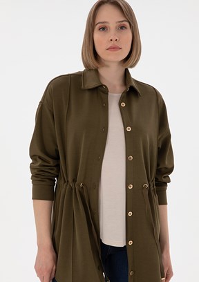 US POLO ASSN Yeşil Kadın Regular Gömlek