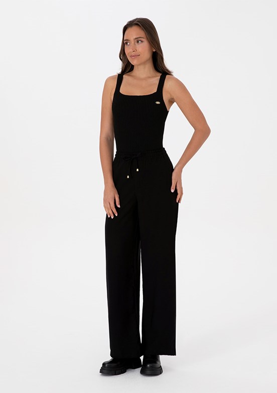 US POLO ASSN Siyah Kadın Relax Pantolon