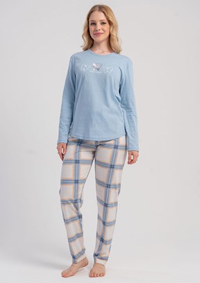 VİENETTA Mavi Kadın Pijama Takımı