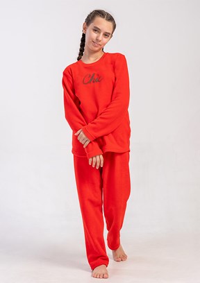 VİENETTA Kırmızı Kız Çocuk Pijama Takımı