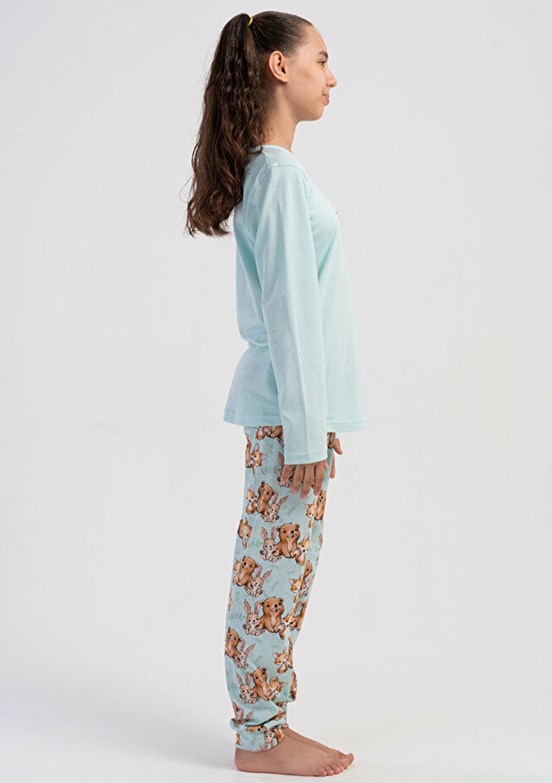 VİENETTA Yeşil Kız Çocuk Pijama Takımı