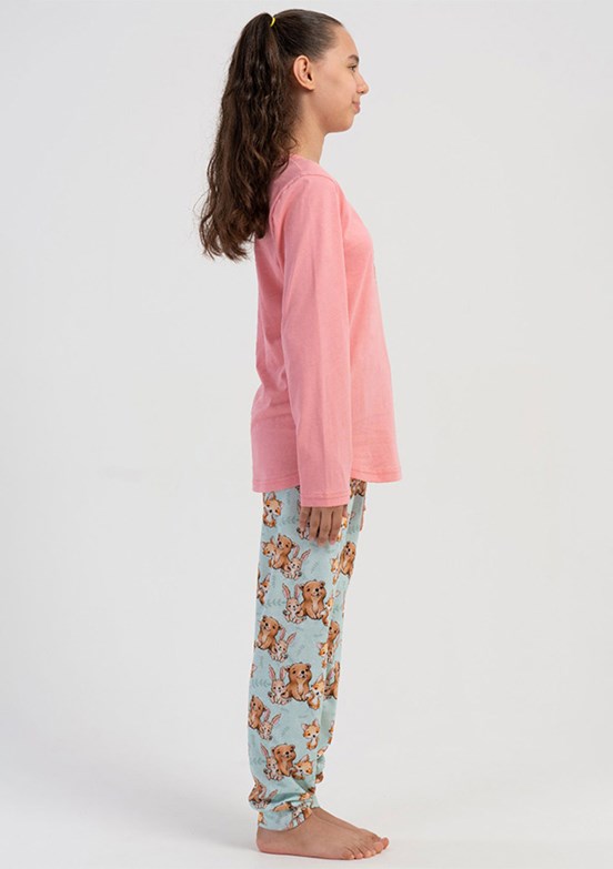 VİENETTA Pembe Kız Çocuk Pijama Takımı