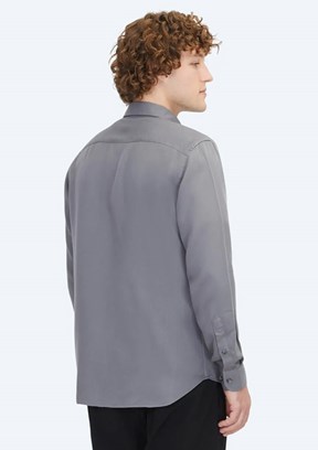 KİP Gri Erkek Uzun Kol Gömlek