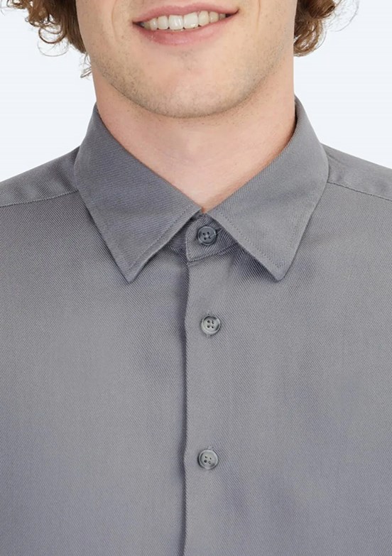 KİP Gri Erkek Uzun Kol Gömlek