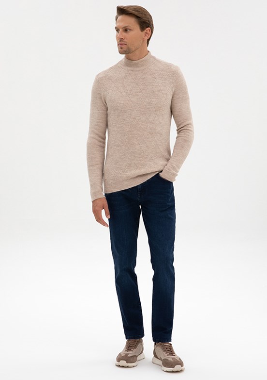PİERRE CARDİN Lacivert Erkek Slim Jean Pantolon