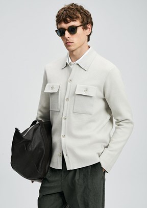 LUFİAN Bej Erkek Basic Hırka