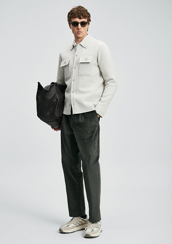 LUFİAN Bej Erkek Basic Hırka