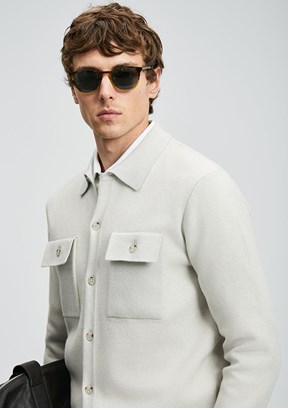 LUFİAN Bej Erkek Basic Hırka