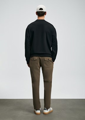 LUFİAN Siyah Erkek Baskılı Sweatshirt