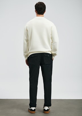 LUFİAN Beyaz Erkek Baskılı Sweat Shirt