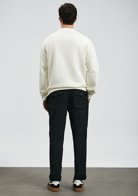 LUFİAN Beyaz Erkek Baskılı Sweat Shirt