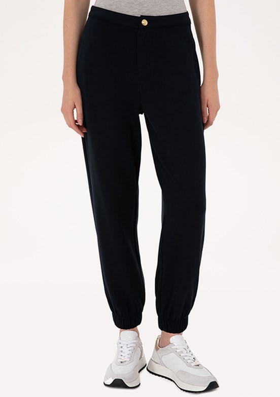 PİERRE CARDİN Lacivert Kadın Mom Pantolon