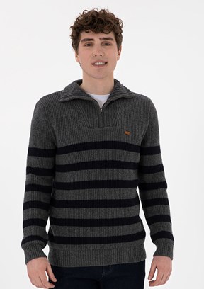 US POLO ASSN Antrasit Erkek Comfort Kazak