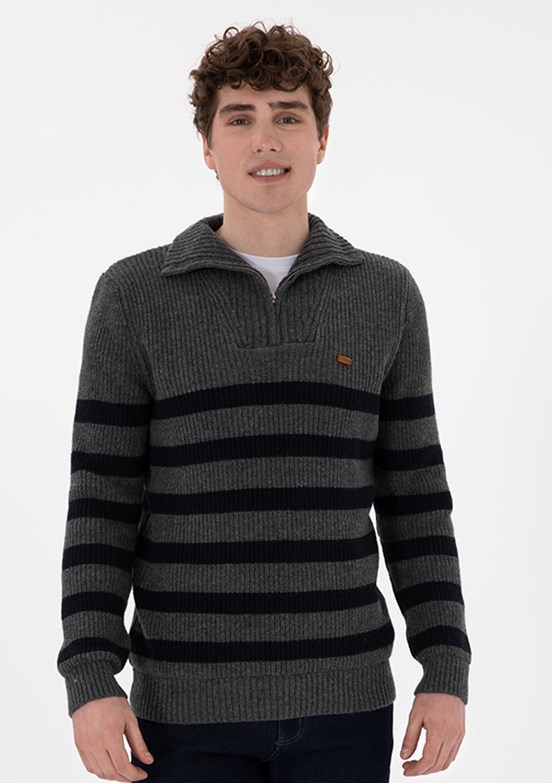 US POLO ASSN Antrasit Erkek Comfort Kazak