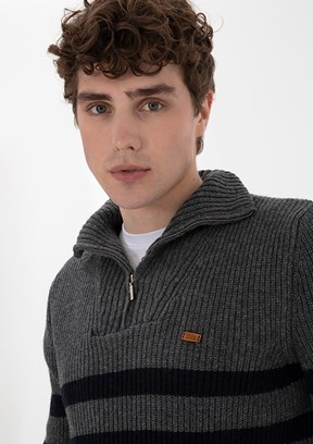 US POLO ASSN Antrasit Erkek Comfort Kazak