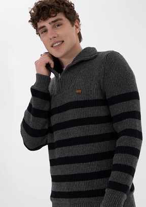 US POLO ASSN Antrasit Erkek Comfort Kazak