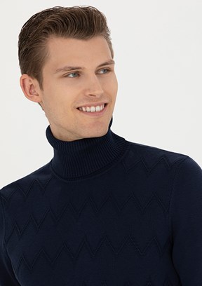 US POLO ASSN Lacivert Erkek Slim Kazak