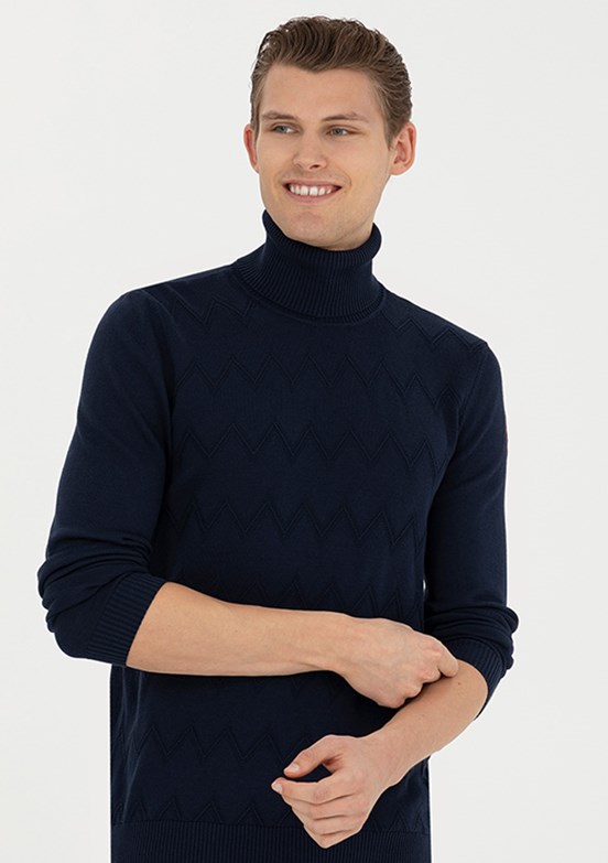 US POLO ASSN Lacivert Erkek Slim Kazak