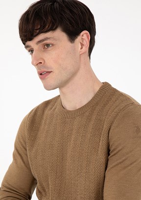 US POLO ASSN Yeşil Erkek Slim Kazak