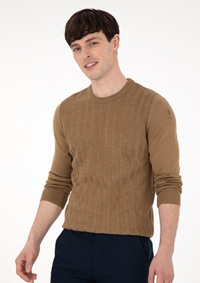 US POLO ASSN Yeşil Erkek Slim Kazak