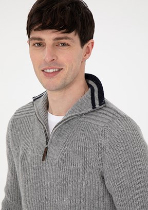 US POLO ASSN Gri Erkek Regular Kazak