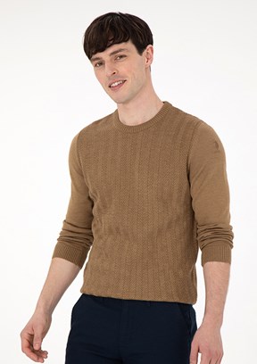 US POLO ASSN Yeşil Erkek Slim Kazak