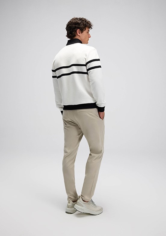 ELLESSE Beyaz Erkek Fermuarlı Sweatshirt