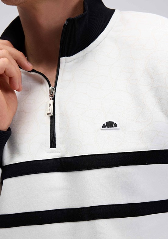 ELLESSE Beyaz Erkek Fermuarlı Sweatshirt