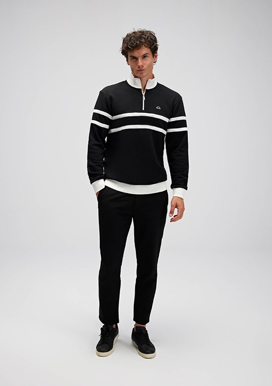 ELLESSE Siyah Erkek Fermuarlı Sweatshirt