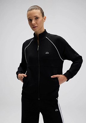 ELLESSE Siyah Kadın Fermuarlı Kapüşonsuz Sweatshirt