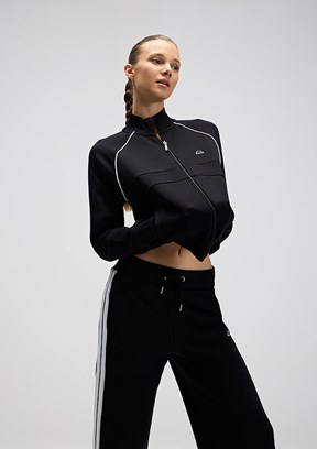 ELLESSE Siyah Kadın Fermuarlı Kapüşonsuz Sweatshirt