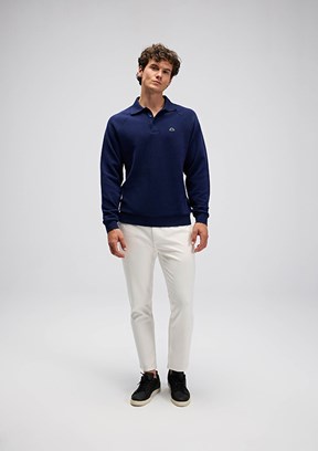 ELLESSE Lacivert Erkek Polo Yaka Sweatshirt