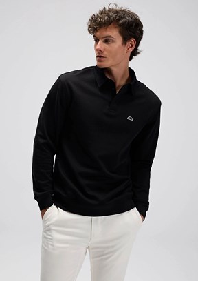 ELLESSE Siyah Erkek Polo Yaka Sweatshirt