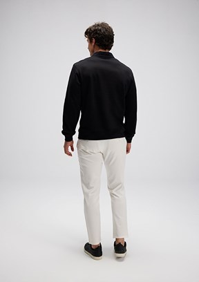 ELLESSE Siyah Erkek Polo Yaka Sweatshirt